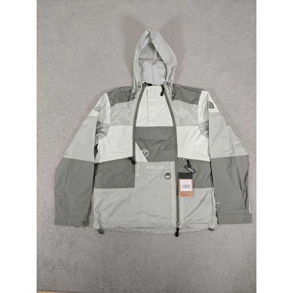 The North Face Steep Tech LT Rain Jacket Mens Small Gray Green DryVent Hooded - Picture 1 of 16